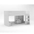 Kidsaw - Kudl, Mid Sleeper with Desk, Bookcase, Toybox in White